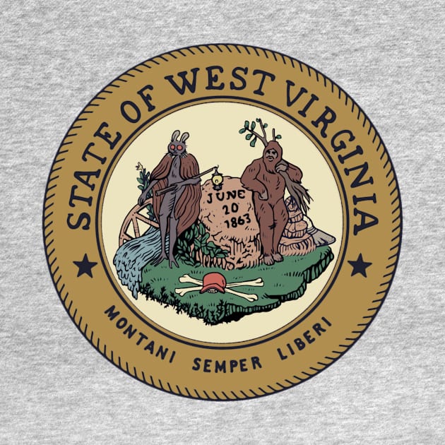 Cryptid State Seal of West Virginia by Ballyraven